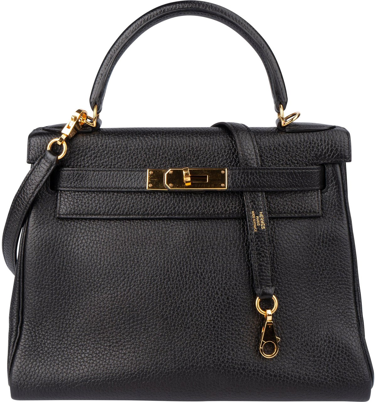 Hermès Hermès Noir Togo Leather Kelly 28 Handbag Zwart