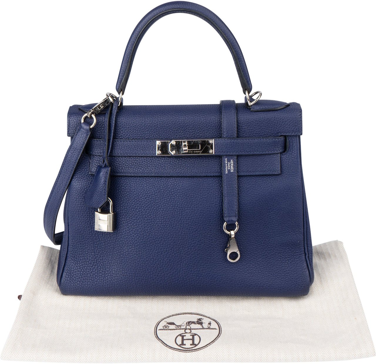 Hermès Hermès Inky Blue Togo Leather Kelly 28 Handbag Blauw