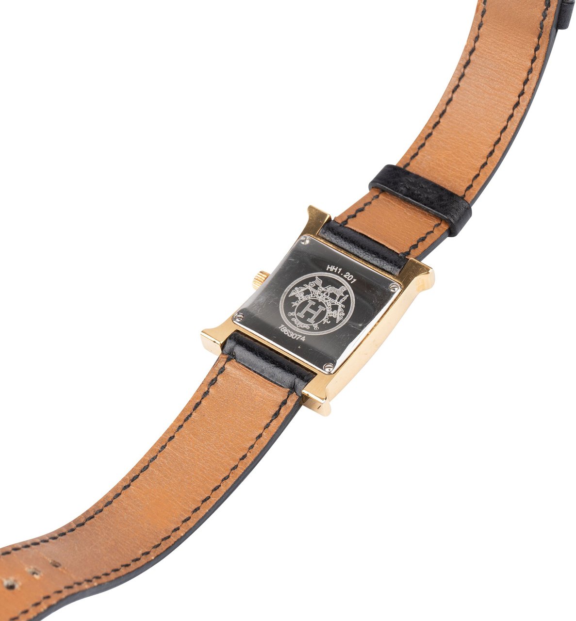 Hermès Hermès Gold Tone Heure H HH1.201 Women Watch Goud