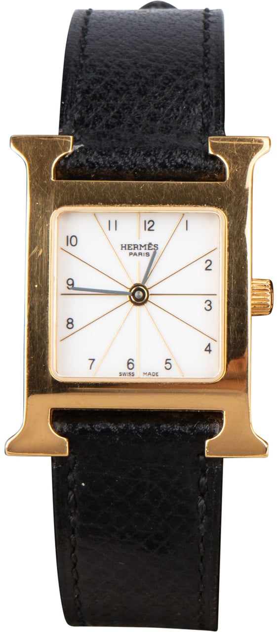 Hermès Hermès Gold Tone Heure H HH1.201 Women Watch Goud