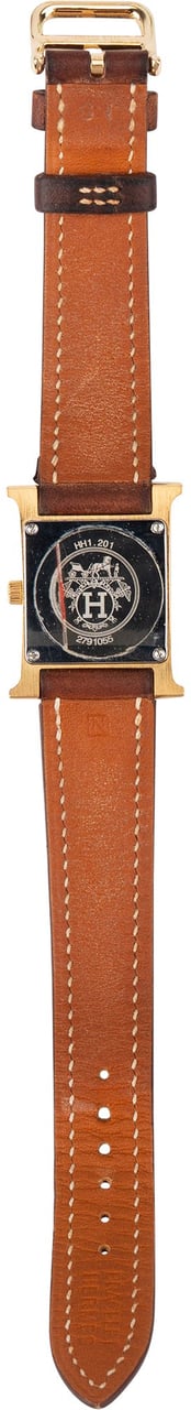 Hermès Hermès Gold Tone Heure H HH1.201 Women Watch Goud