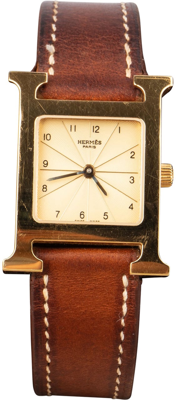 Hermès Hermès Gold Tone Heure H HH1.201 Women Watch Goud