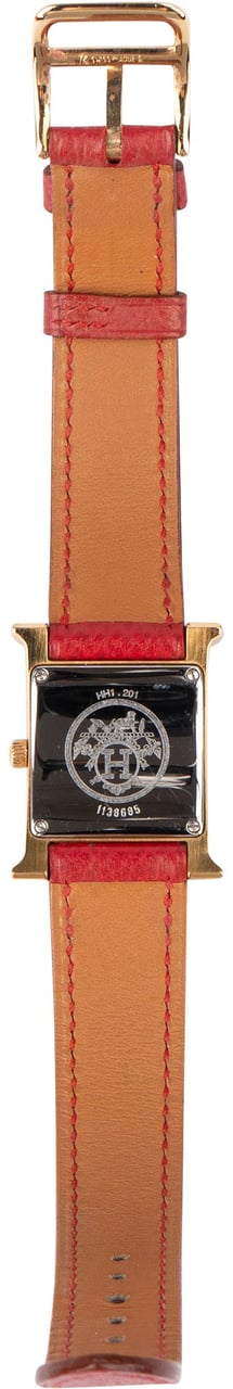 Hermès Gold Tone Heure H HH1.201 Women Watch Goud