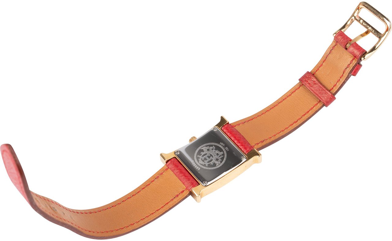 Hermès Gold Tone Heure H HH1.201 Women Watch Goud