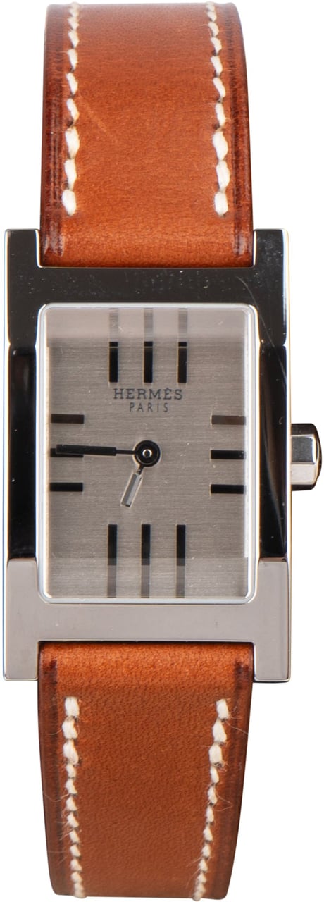 Hermès Hermès Silver Tone Tandem TA1.210 Women Watch Zilver