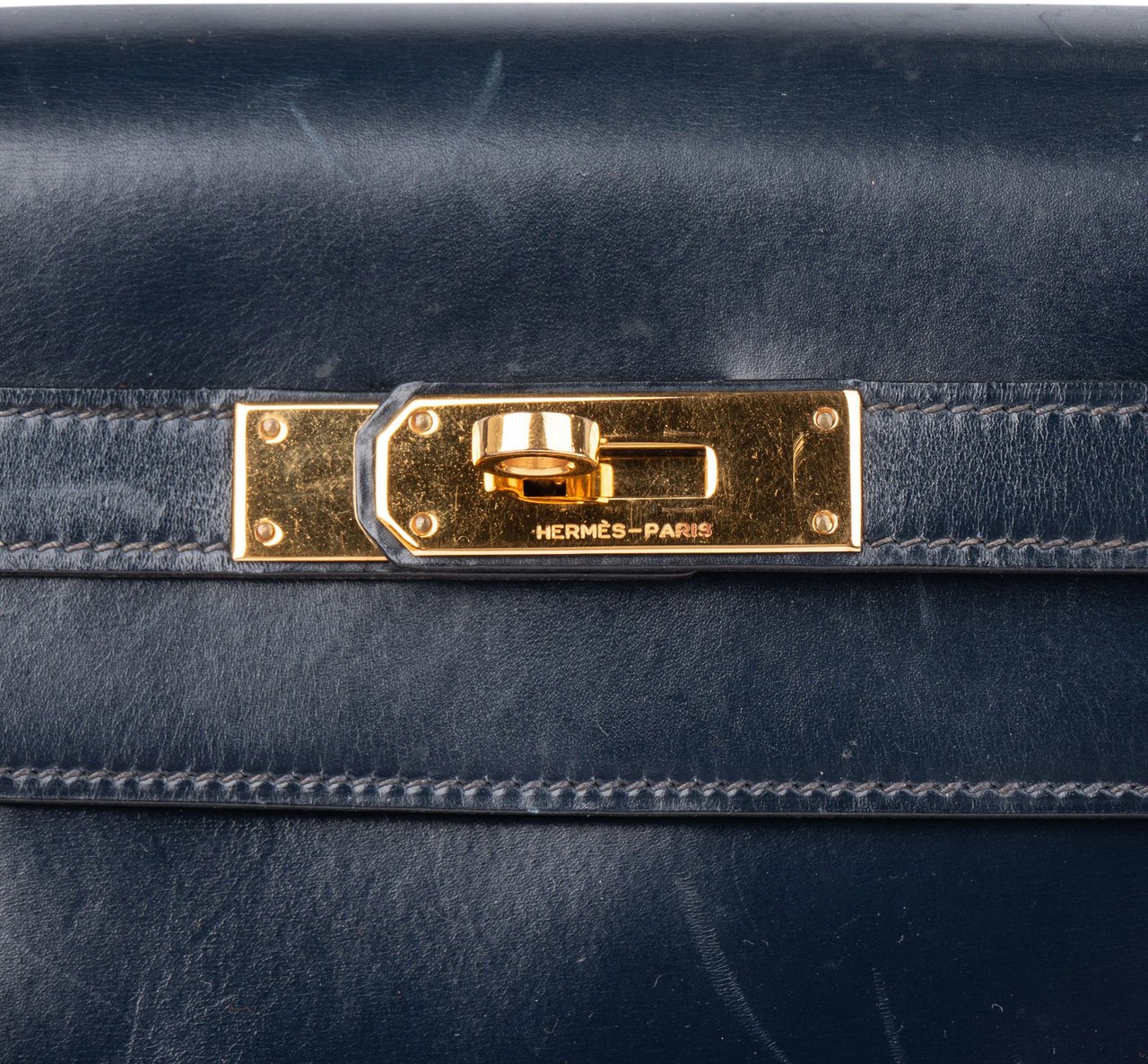 Hermès Hermès Bleu Boxcalf Kelly 32 Handbag Blauw