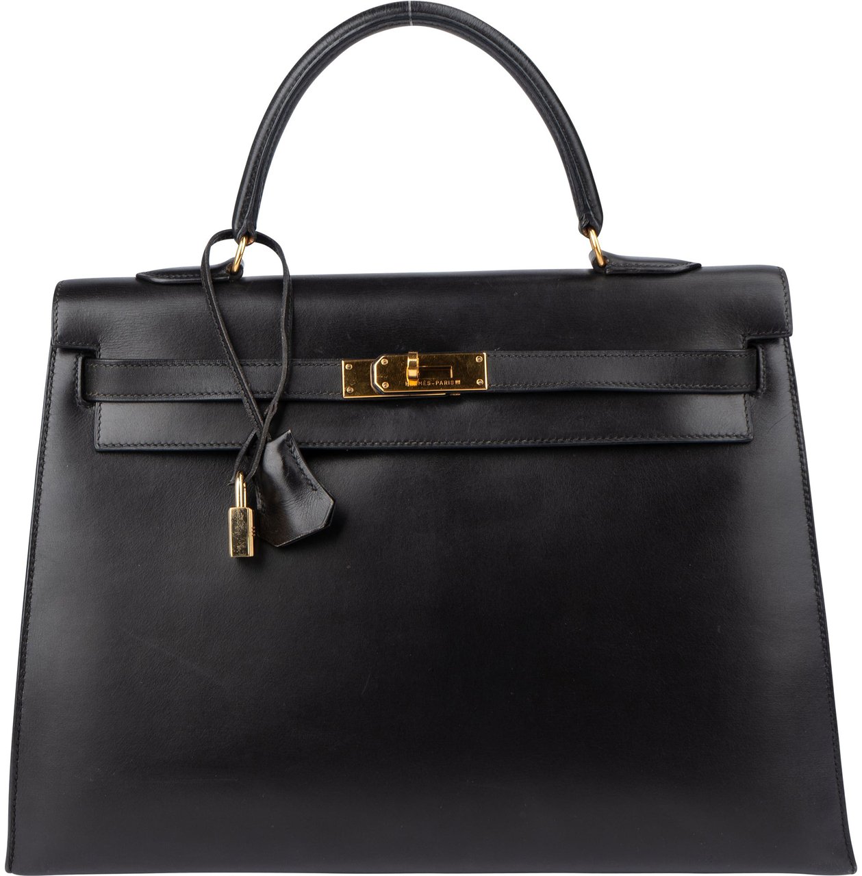 Hermès Hermès Noir Boxcalf Kelly 35 Handbag Zwart