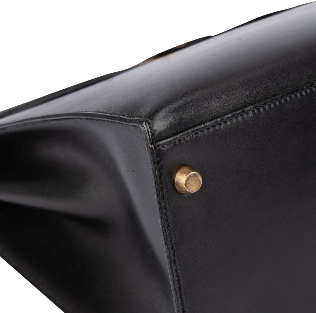 Hermès Hermès Noir Boxcalf Kelly 35 Handbag Zwart