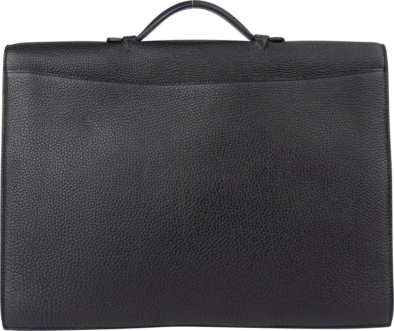 Hermès Hermès Noir Leather Sac á Dépéches Business Handbag Zwart
