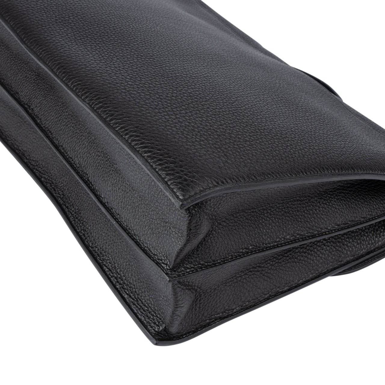 Hermès Hermès Noir Leather Sac á Dépéches Business Handbag Zwart