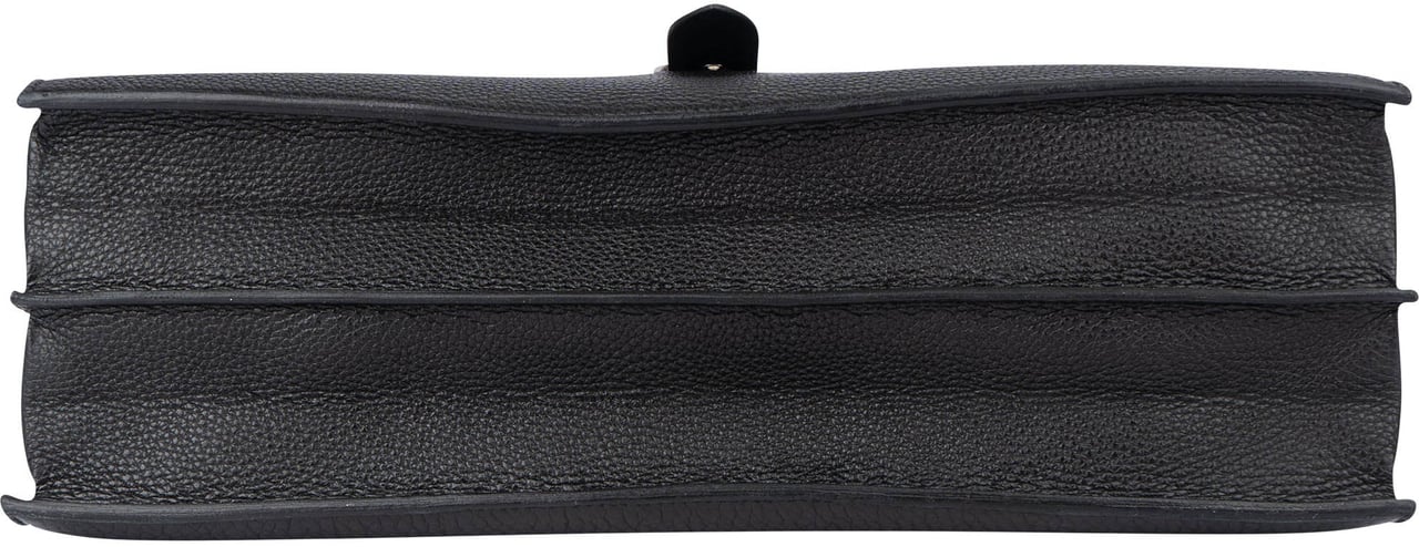 Hermès Noir Leather Sac á Dépéches Business Handbag Zwart