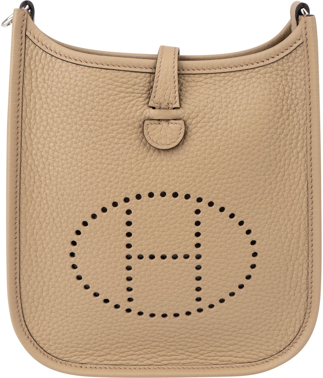 Hermès Hermès Clemence Leather Evelyne 16 Crossbody Bag Bruin