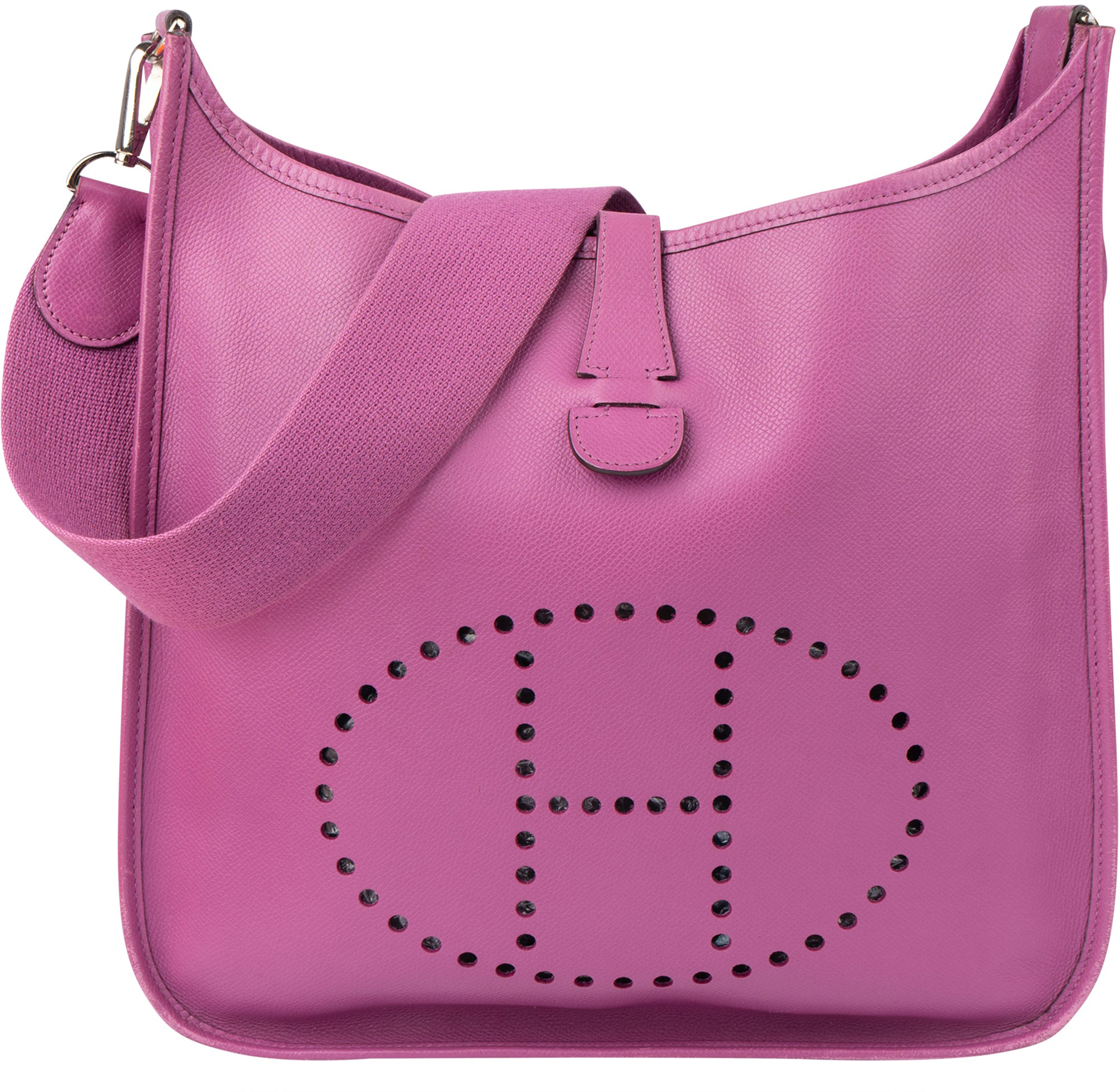 Hermès Hermès Epsom Leather Evelyne GM Crossbody Bag Paars