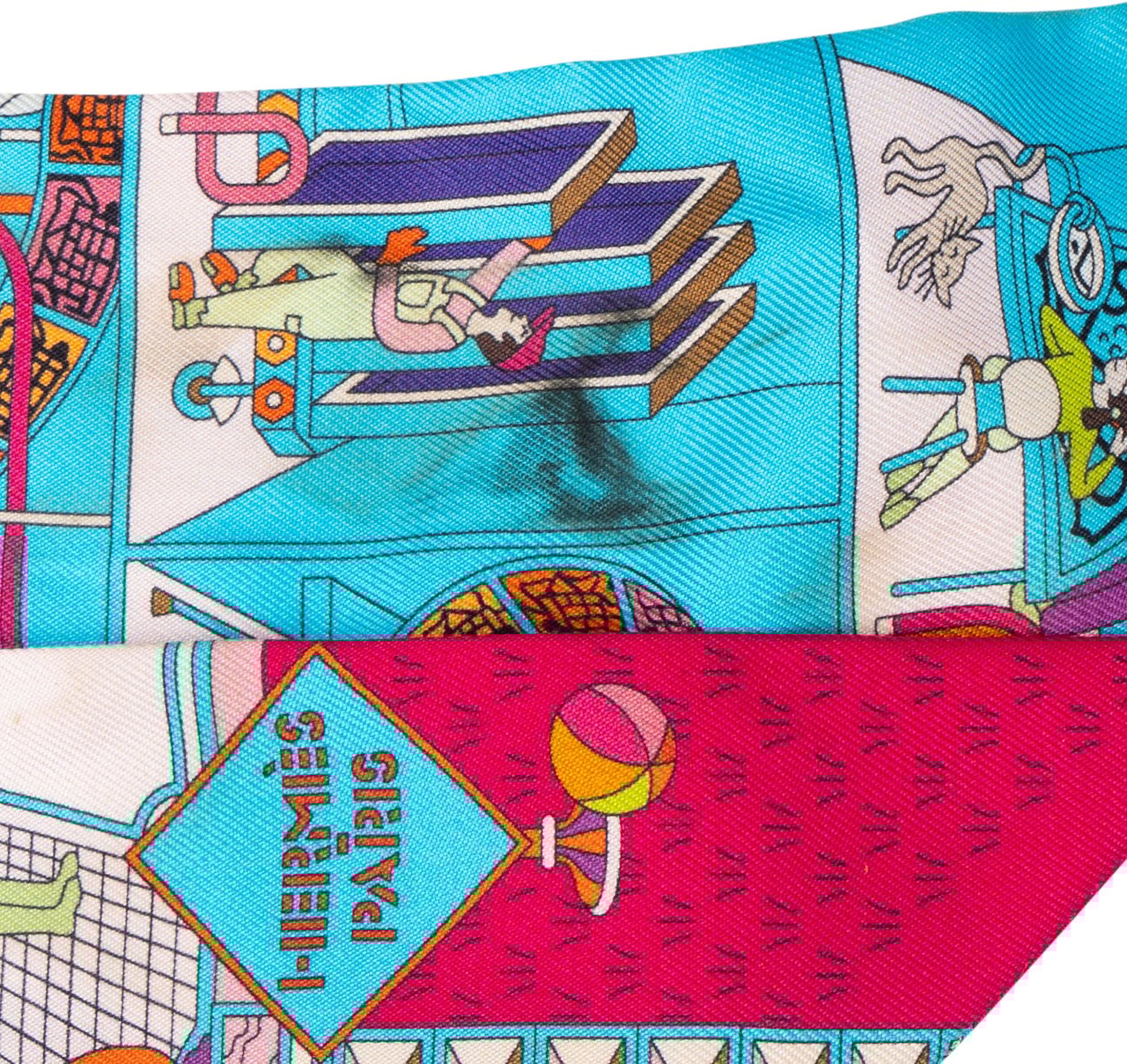 Hermès Hermès Silk La Maison Twilly Scarf Tuch Blauw