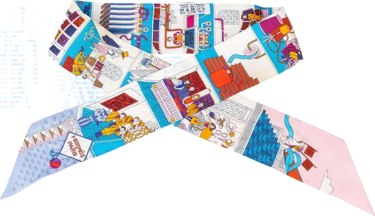 Hermès Hermès Silk La Mansion Twilly Scarf Tuch Rood