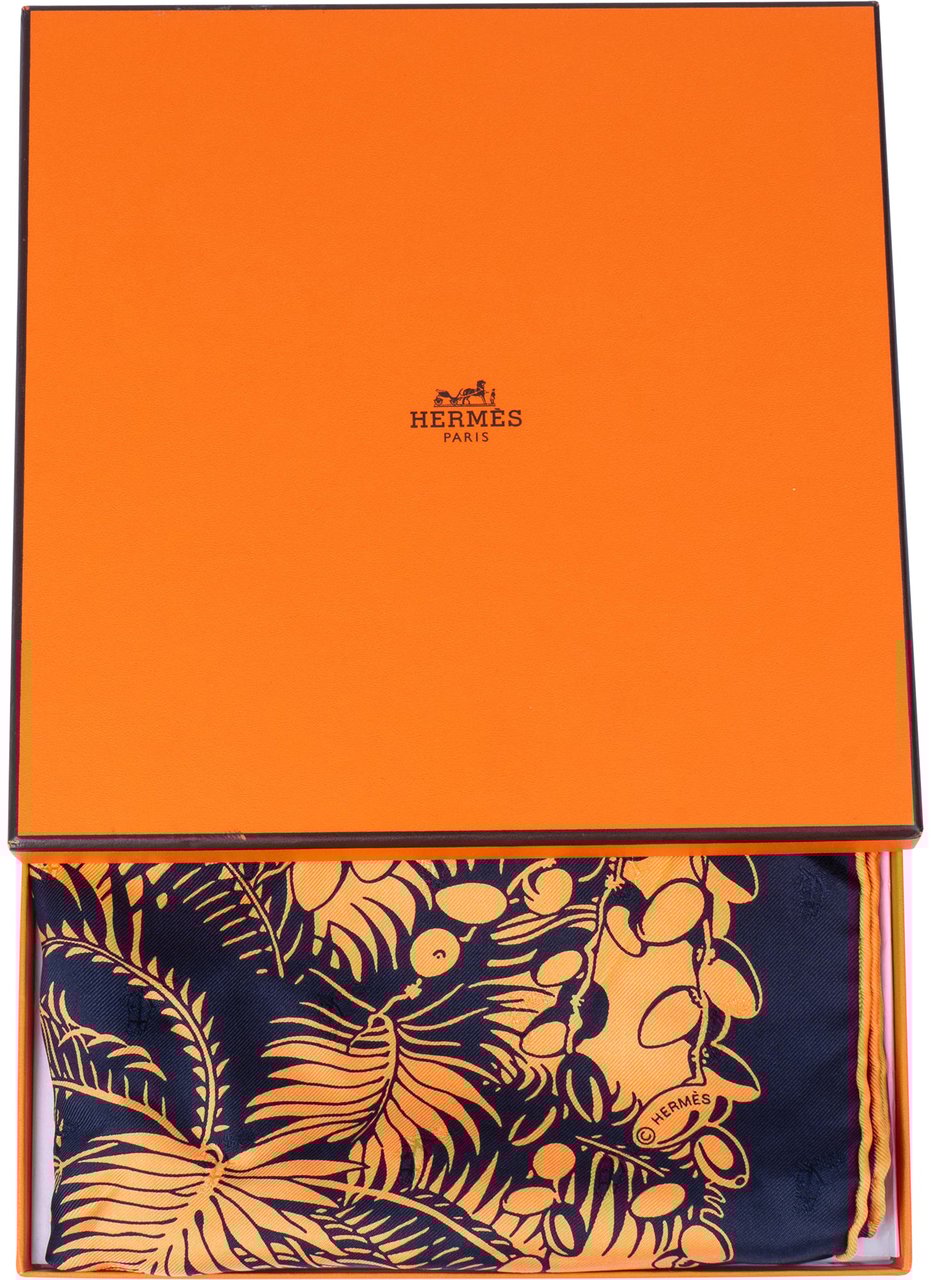 Hermès Hermès Mythiques Phoenix Silk Carre 70 Scarf Tuch Oranje