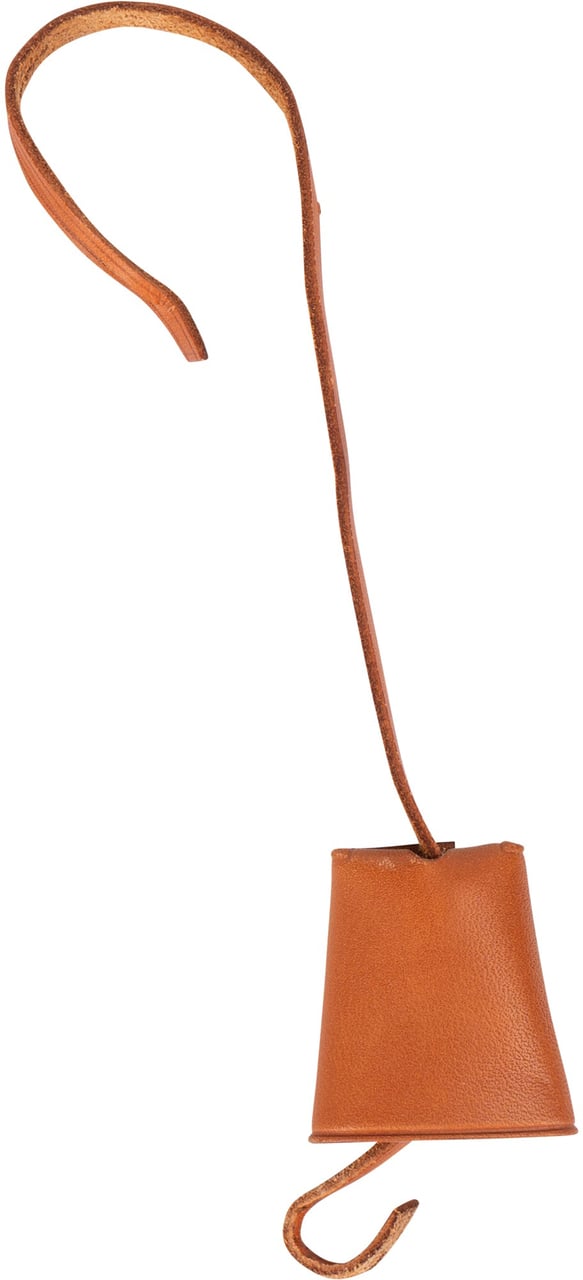 Hermès Hermès Brown Leather Herbag Clochette Schlüsselhalter Bruin