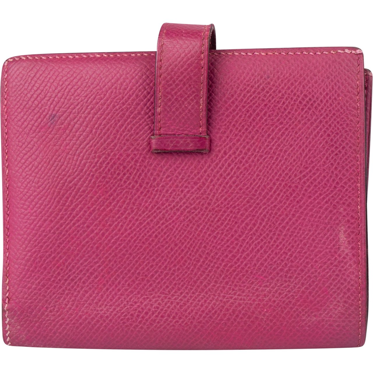 Hermès Hermès Epsom Leather Compact Bean Wallet Rood