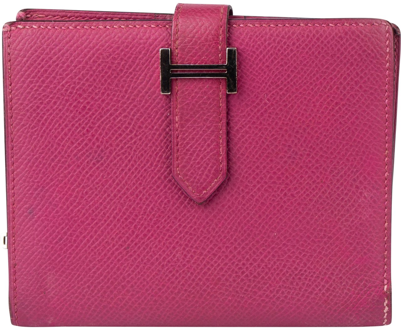Hermès Hermès Epsom Leather Compact Bean Wallet Rood