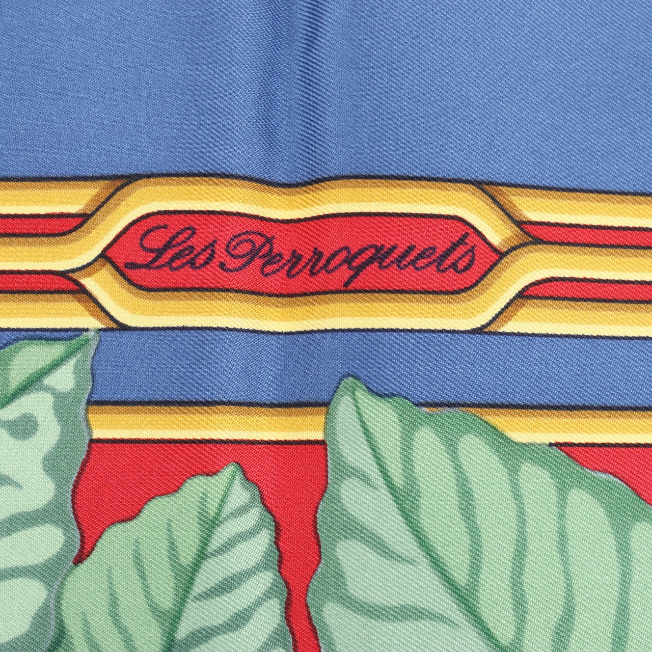 Hermès Hermès Carré 90 "LES PERROQUETS" Silk Scarf Maroon