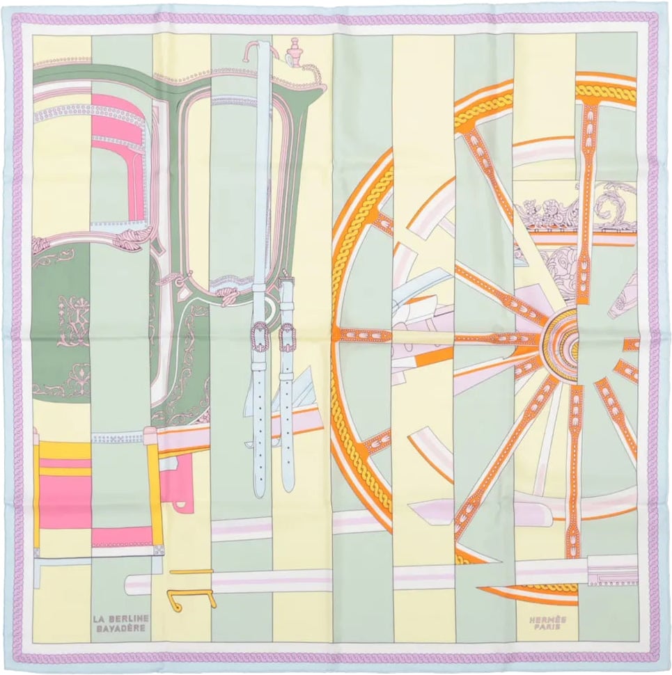 Hermès Hermes Carré 90 "LA BERLINE BAYADERE" Silk handkerchief in Pastel Divers