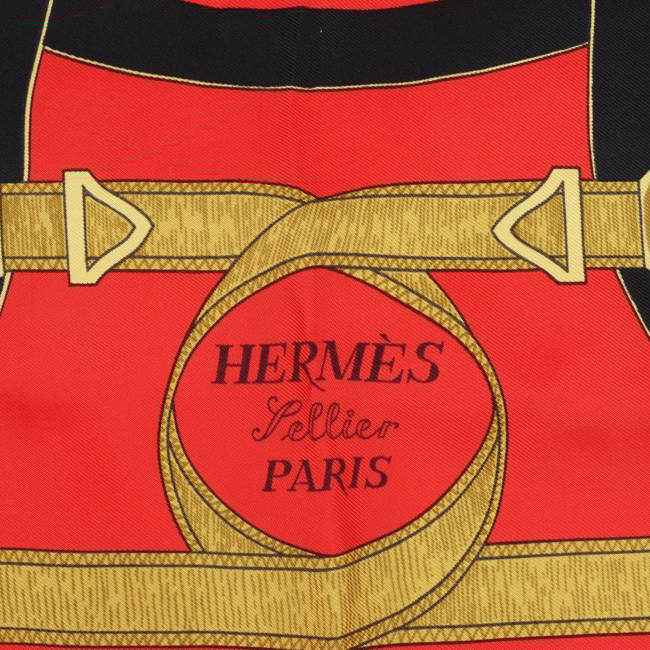 Hermès Hermès Carré 90 " Eperon d'or" Silk handkerchief in Red Rood