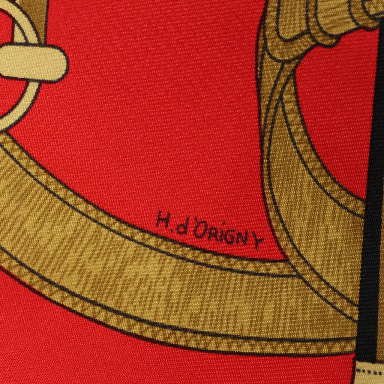 Hermès Hermès Carré 90 " Eperon d'or" Silk handkerchief in Red Rood