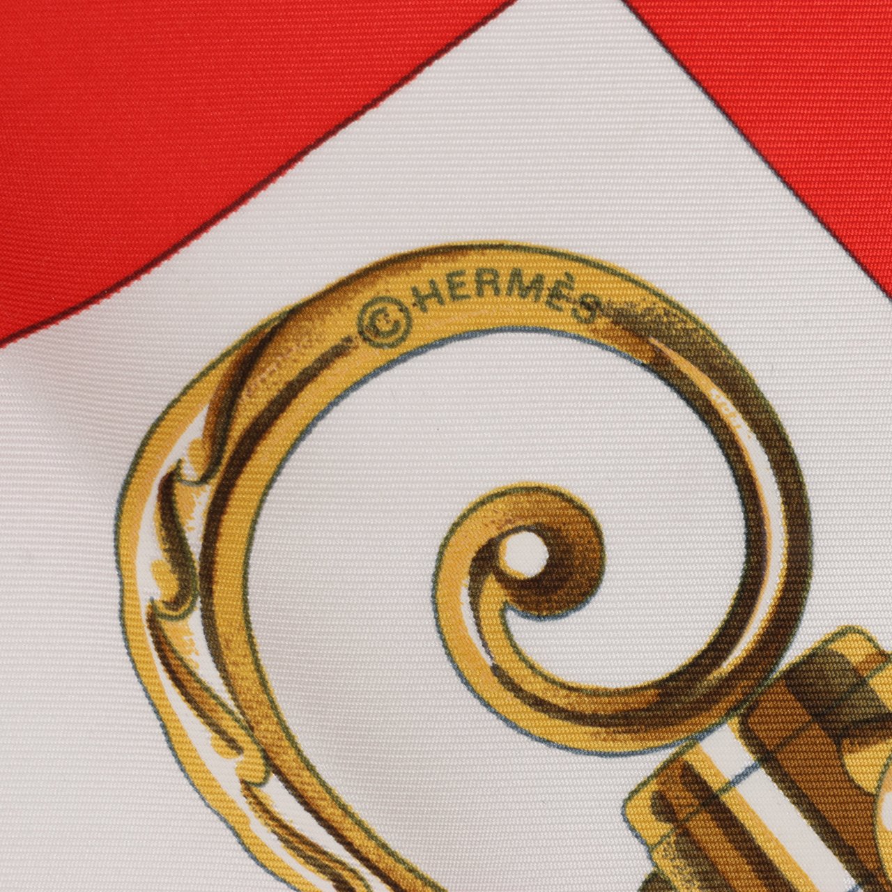 Hermès Hermès Carré 90 "ATTELAGE EN ARBALETE" Silk handkerchief in Red Rood