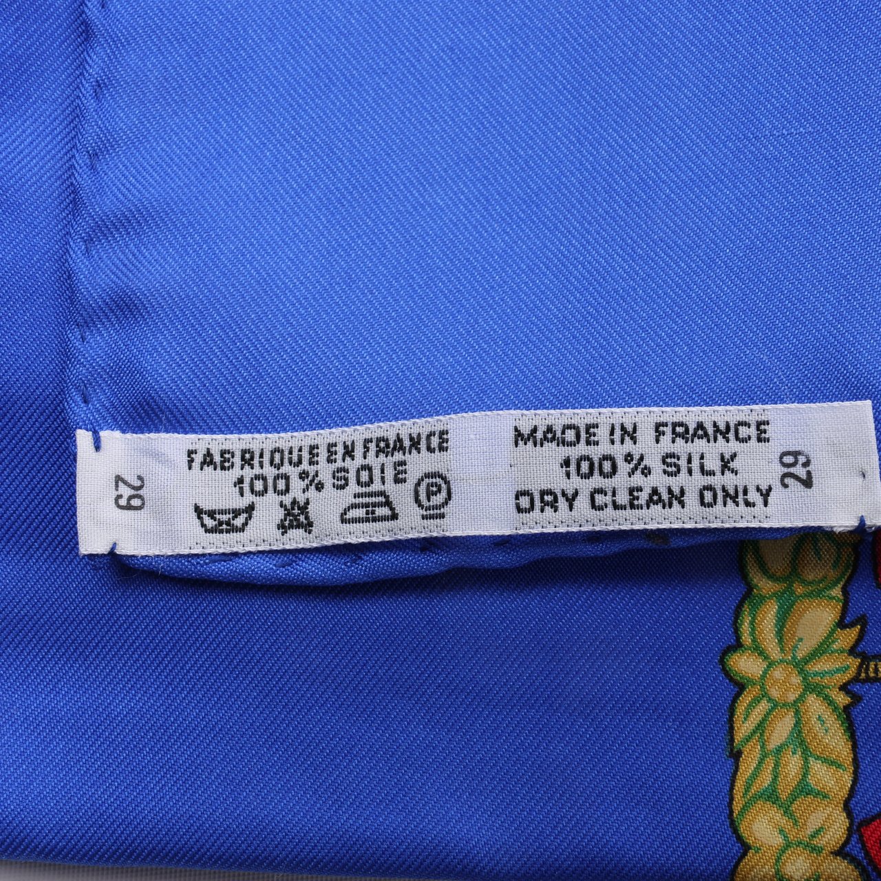 Hermès Hermès Carré 90 "Chapeau" 100% Silk Scarf in Blue Blauw