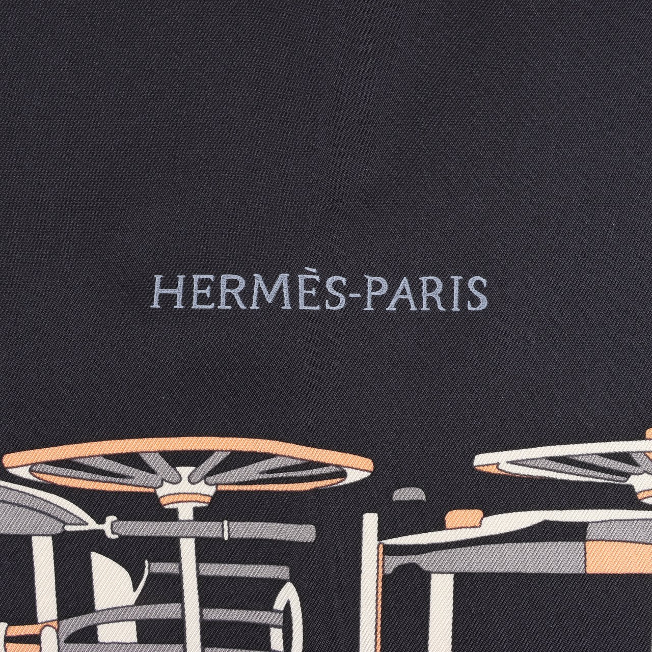 Hermès Hermès Carré 90 "COMPLICATION EQUESTRE" 100% Silk Scarf in Black Zwart