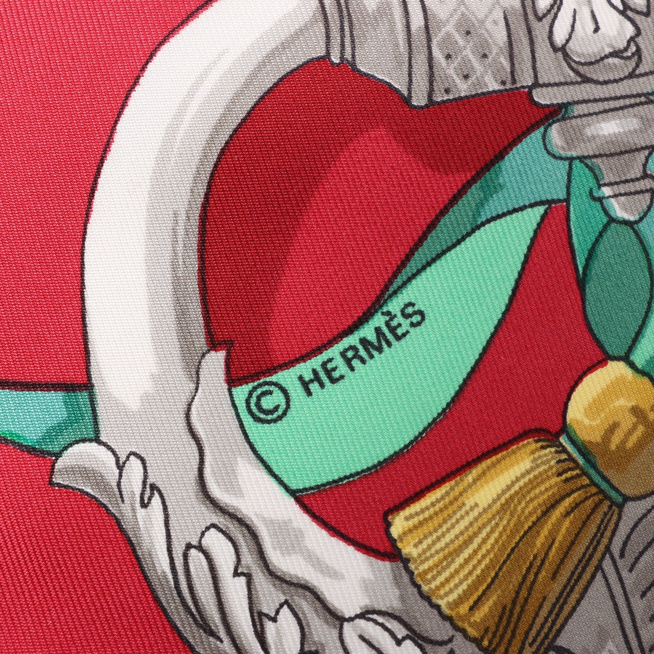 Hermès Hermès Carré 90 "Ferronnerie" 100% Silk Scarf in Red Rood