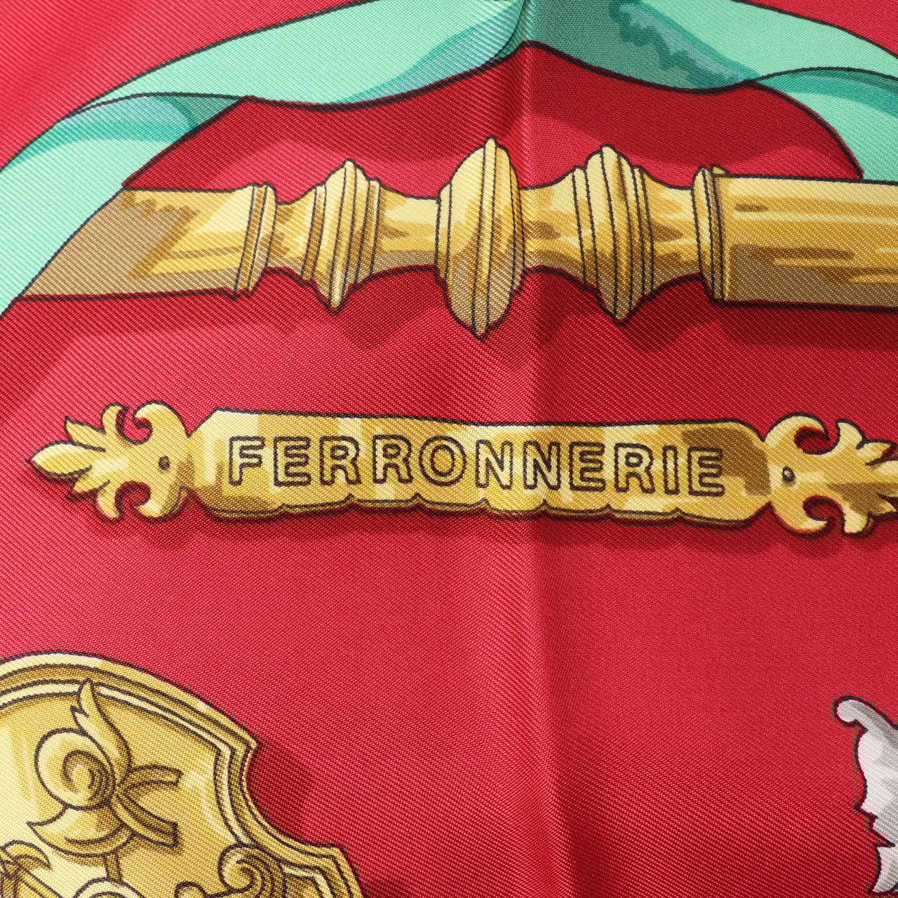 Hermès Hermès Carré 90 "Ferronnerie" 100% Silk Scarf in Red Rood