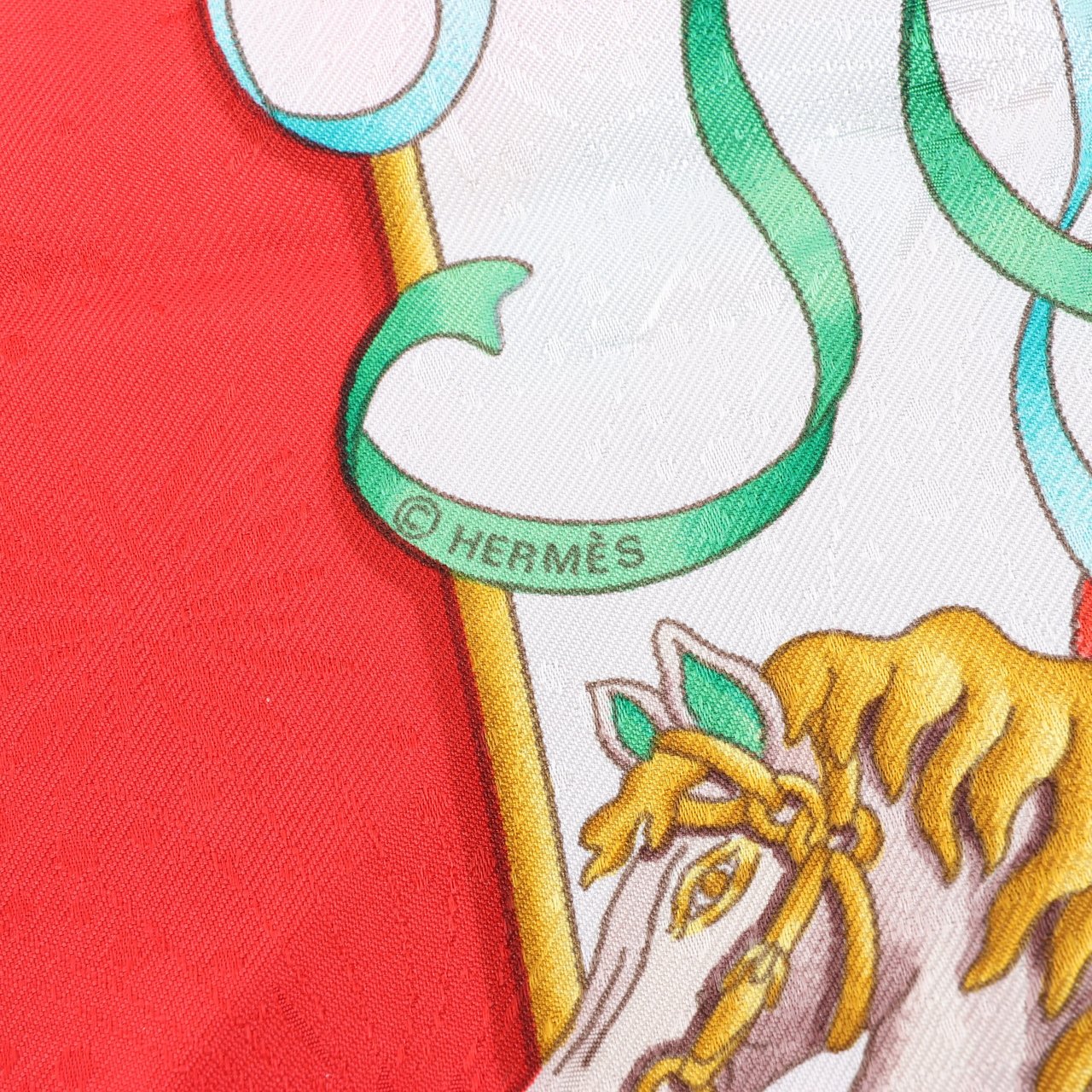 Hermès Hermès Carré 90 "LUNAPARK" 100% Silk Scarf in Red Rood