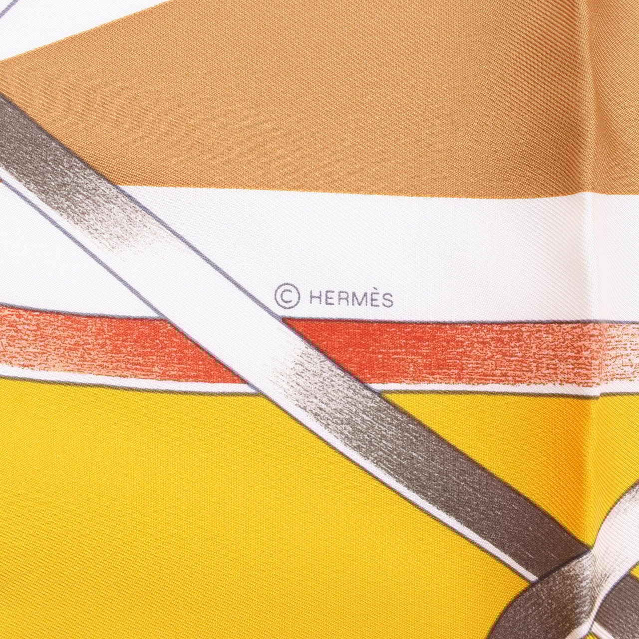 Hermès Hermès Carré 90 " FIGURE ARTISTIQUE" 100% Silk Scarf in Orange Oranje