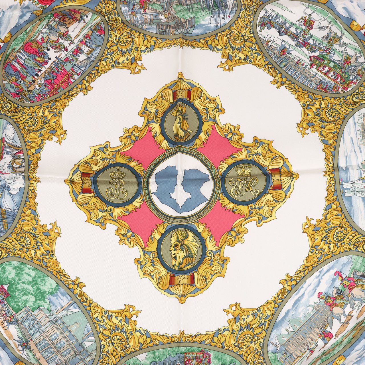 Hermès Hermès Carré 90 "L’ENTENTE CORDIALE" 100% Silk Scarf Divers