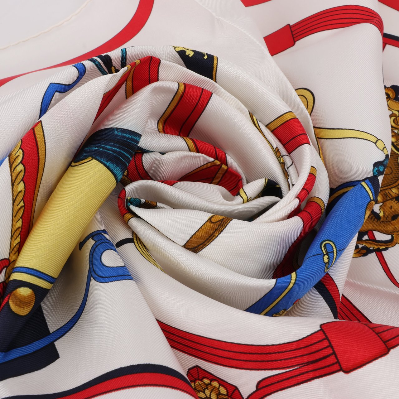 Hermès Hermès Carré 90 "SPRINGS" 100% Silk Scarf Beige