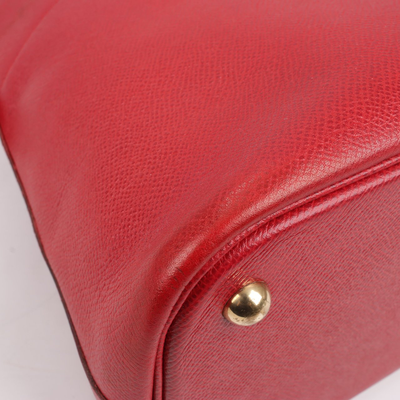 Hermès HERMES Bolide 35 Cushbell Rouge vif Gold Metal Fittings Handbag ○W:1993 Rood