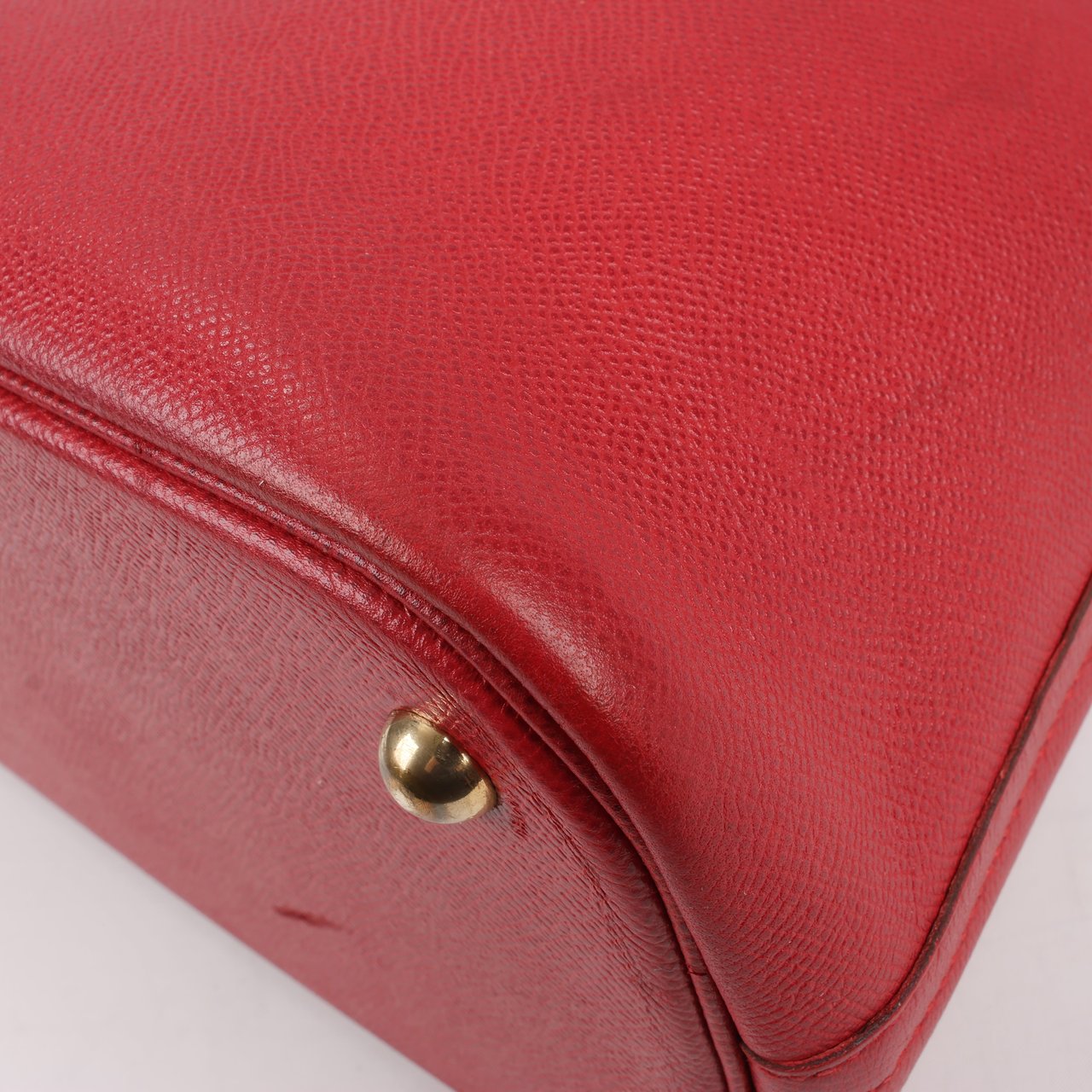 Hermès HERMES Bolide 35 Cushbell Rouge vif Gold Metal Fittings Handbag ○W:1993 Rood