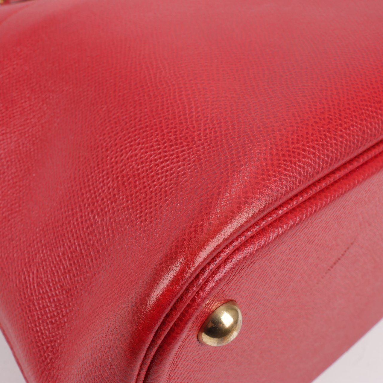 Hermès HERMES Bolide 35 Cushbell Rouge vif Gold Metal Fittings Handbag ○W:1993 Rood