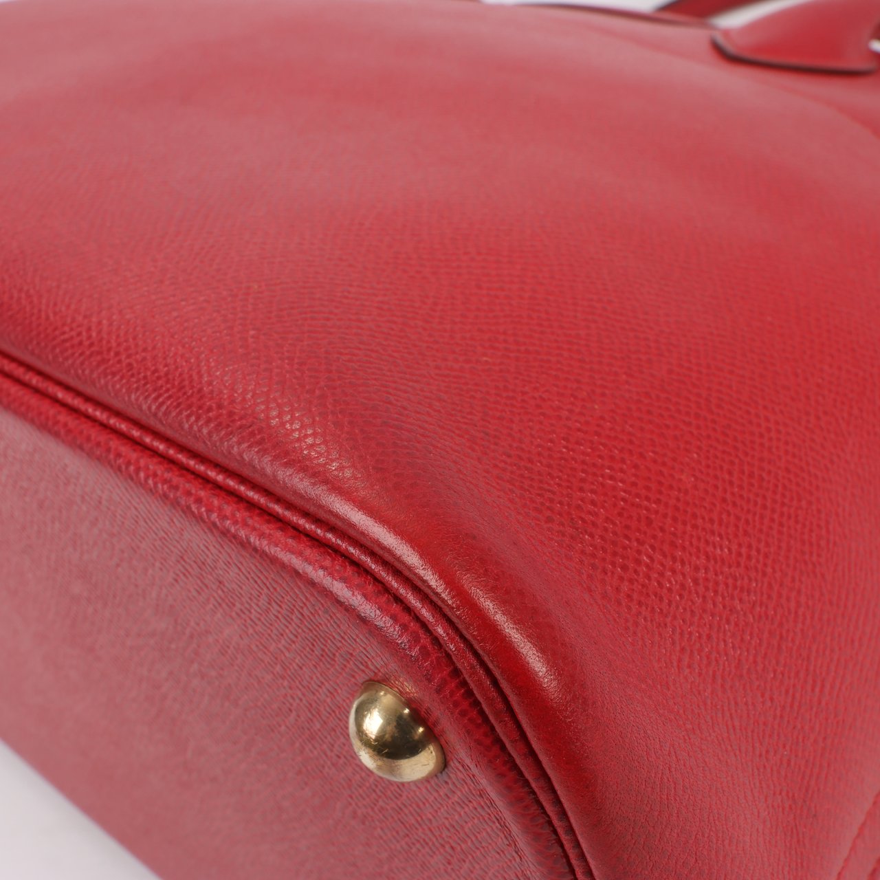 Hermès HERMES Bolide 35 Cushbell Rouge vif Gold Metal Fittings Handbag ○W:1993 Rood