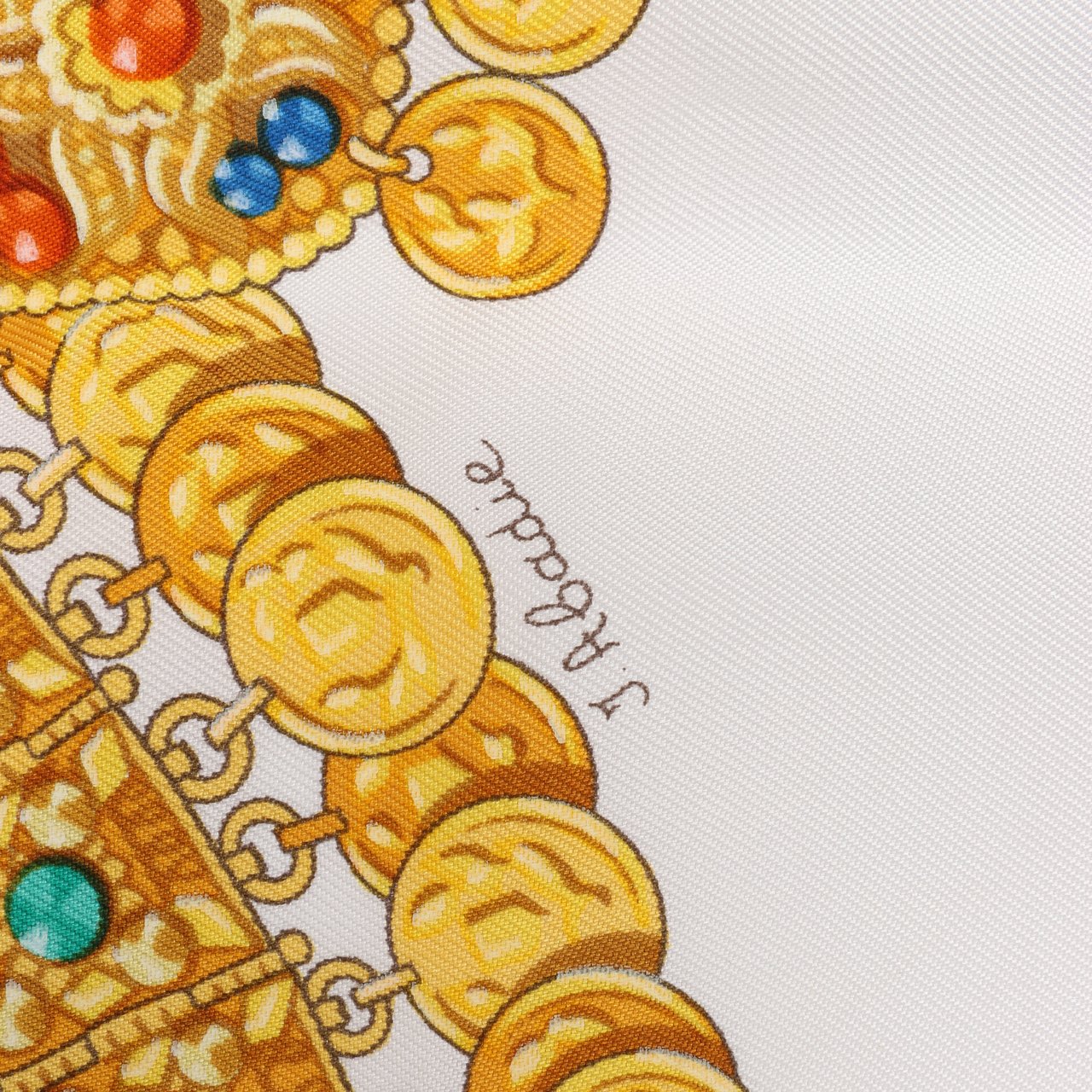 Hermès Hermès Carré 90 "KOSMIMA " 100% Silk Scarf in Navy x Beige Navy