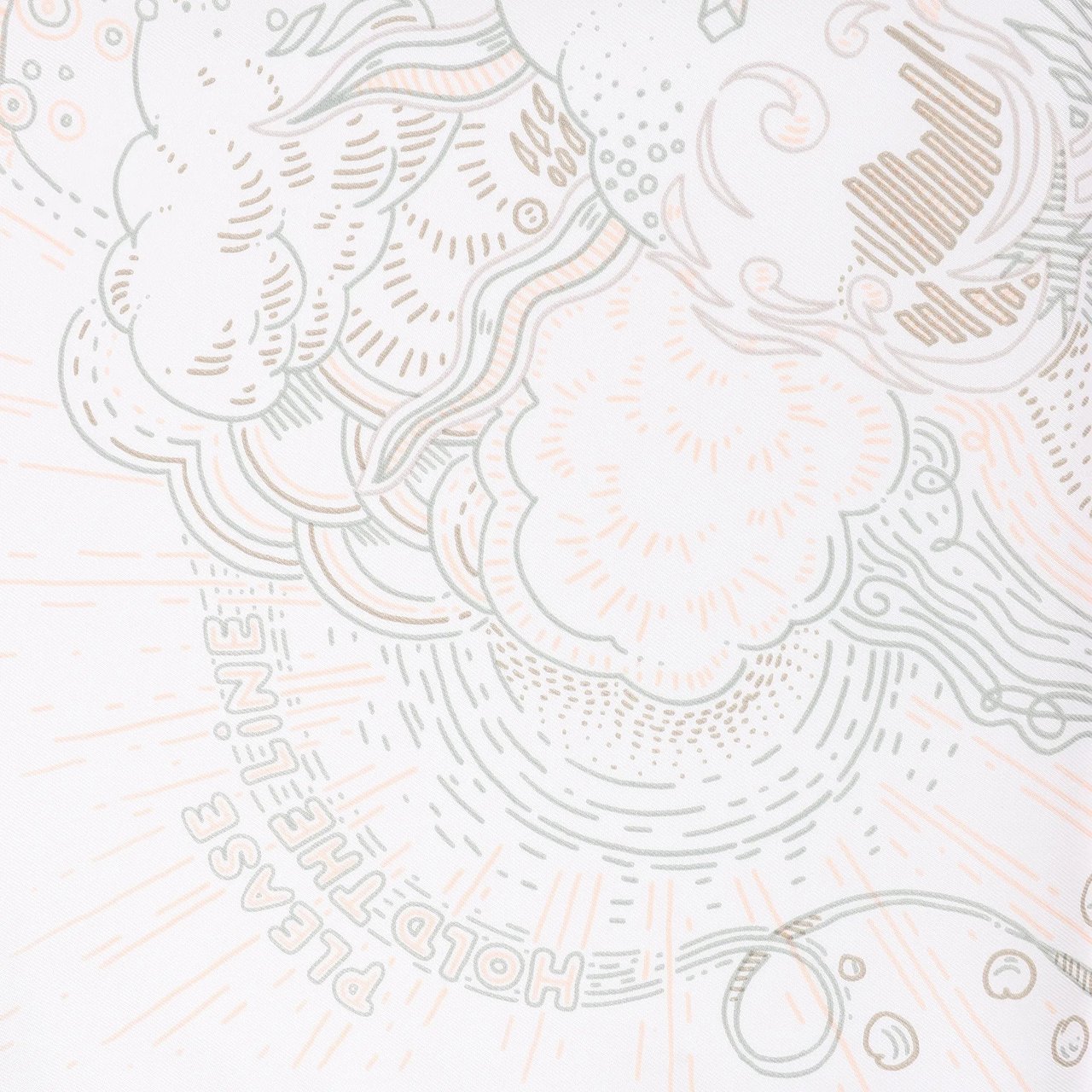 Hermès Hermès Carré 90 "PLEASE HOLD THE LINE" Silk handkerchief in White Wit