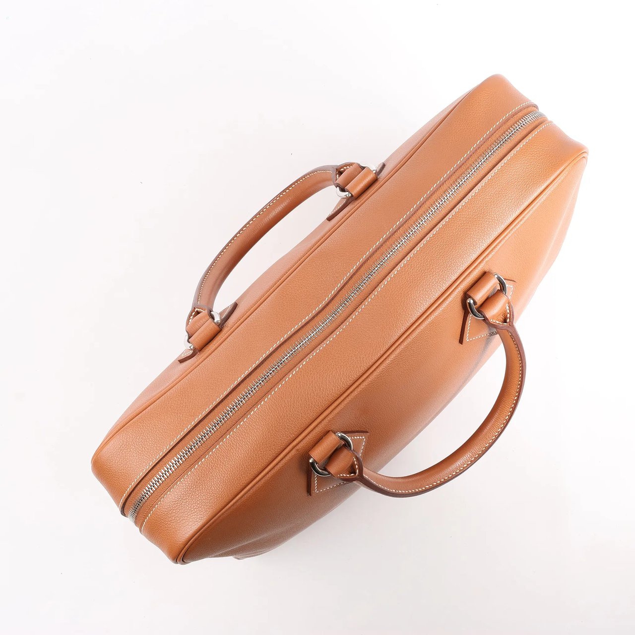 Hermès HERMES Plume 40 Evercolor Gold Silver Metal Fittings Handbag Z: 2021 Rood