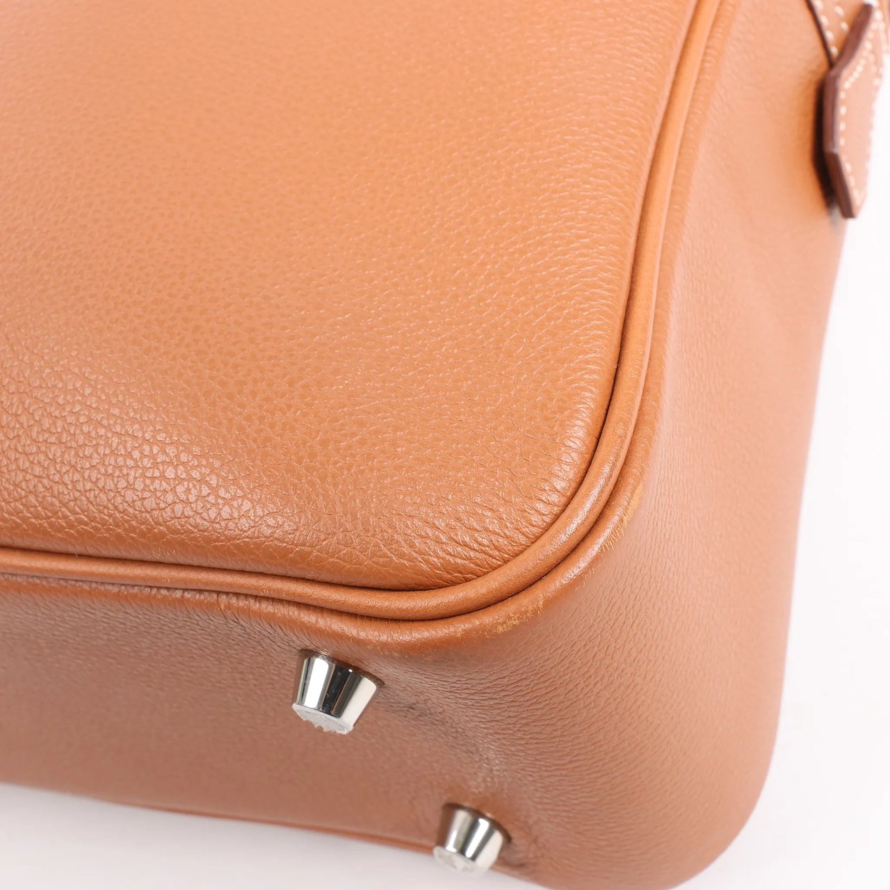 Hermès HERMES Plume 40 Evercolor Gold Silver Metal Fittings Handbag Z: 2021 Rood