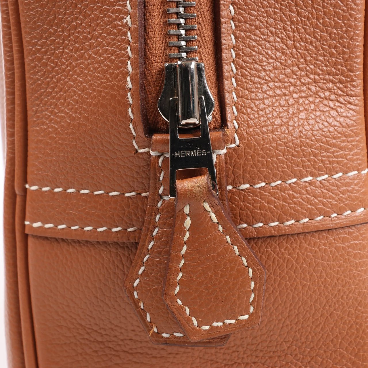 Hermès HERMES Plume 40 Evercolor Gold Silver Metal Fittings Handbag Z: 2021 Rood