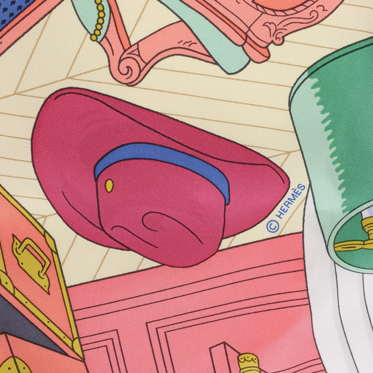 Hermès Hermès Carré 90 "MYSTERE AU 24" Silk handkerchief in Multicolor Divers