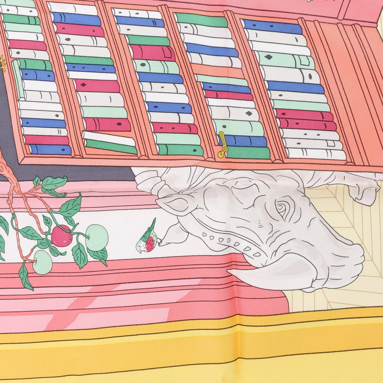 Hermès Hermès Carré 90 "MYSTERE AU 24" Silk handkerchief in Multicolor Divers