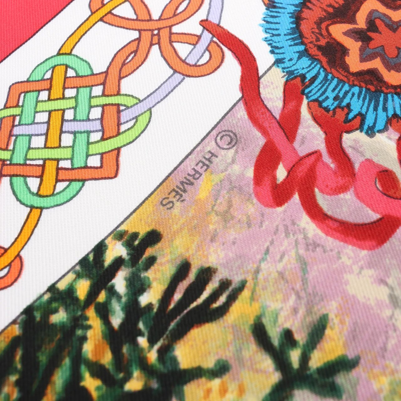 Hermès Hermès Carré 90 "Les Cheyennes" Silk handkerchief in Red Rood