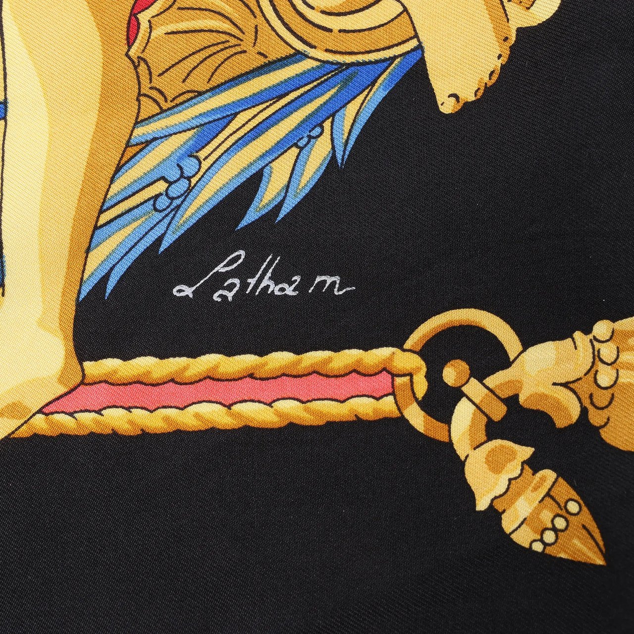 Hermès Hermès Carré 90 "HOMMAGE A CHARLES GARNIER" Silk handkerchief in Black Zwart