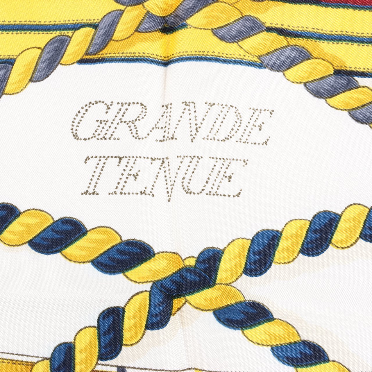 Hermès Hermès Carré 90 "GRANDE TENUE" Silk handkerchief in Burgundy Maroon